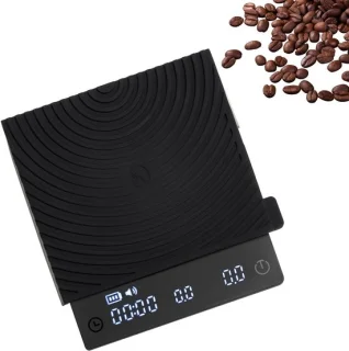 Solidchoice Mini koffieschaal met flowfunctie, draagbare espressoweegschaal