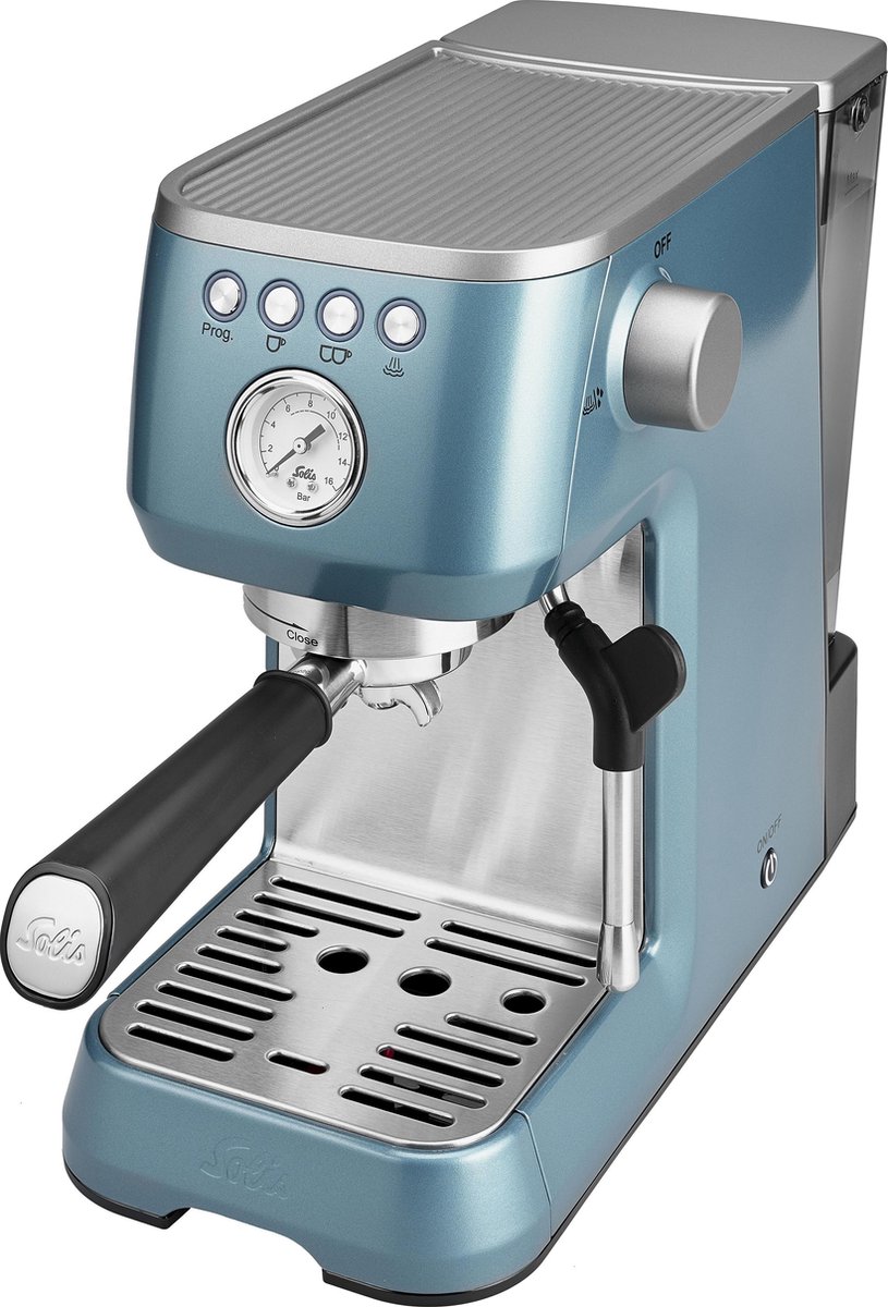 Wat vinden we goed aan de Solis Barista Perfetta Plus 1170 Espresso Pistonmachine Blauw