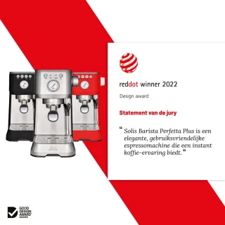 Solis Barista Perfetta Plus 1170 V2 Pistonmachine Zilver