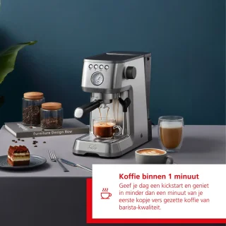 Solis Barista Perfetta Plus 1170 V2 Pistonmachine Zilver