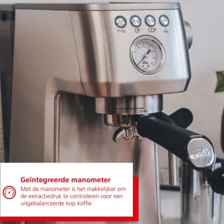 Solis Barista Perfetta Plus 1170 V2 Pistonmachine Zilver