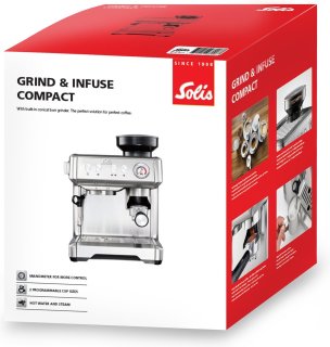 Solis Grind & Infuse Compact 1018 Espressomachine RVS Zilver