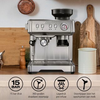 Solis Grind & Infuse Compact 1018 Espressomachine RVS Zilver