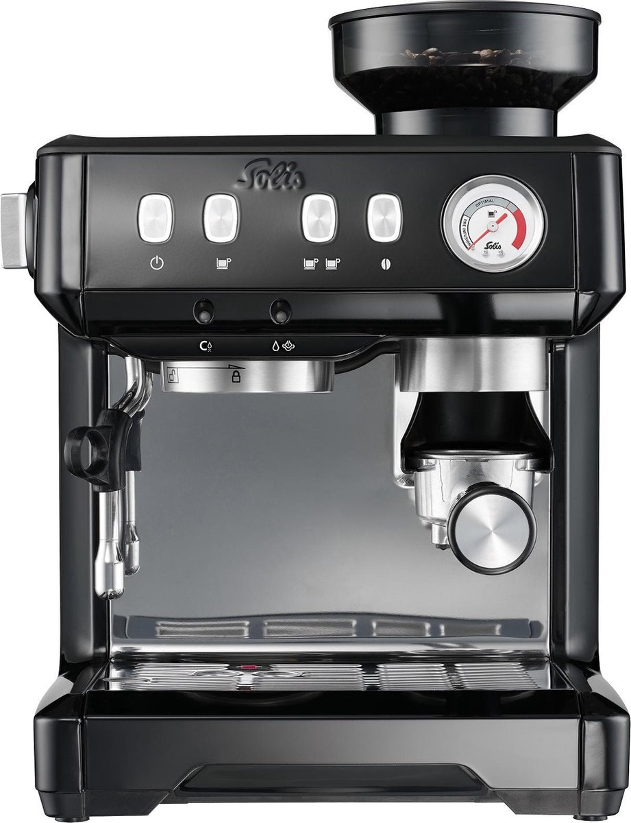De Solis Grind & Infuse Compact 1018 Espressomachine RVS Zwart in één oogopslag