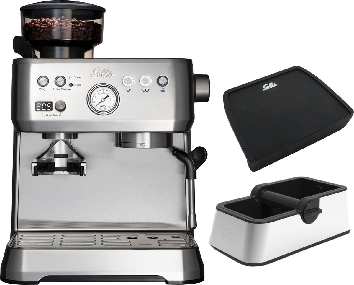 De Solis Perfetta 1019 Piston Espressomachine Zilver in één oogopslag