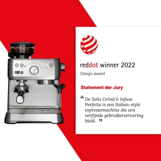 Solis Perfetta 1019 Piston Espressomachine Zilver