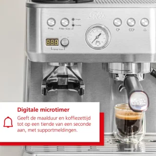 Solis Perfetta 1019 Piston Espressomachine Zilver