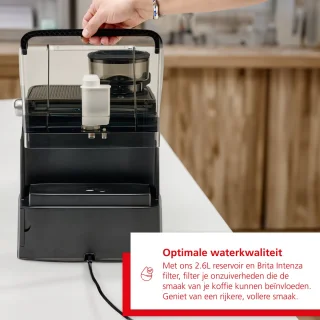 Solis Perfetta 1019 Pistonmachine met Bonenmaler Zilver