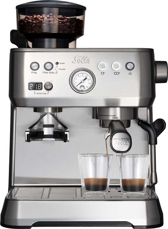 Solis Perfetta 1019 Pistonmachine met Bonenmaler Zilver review