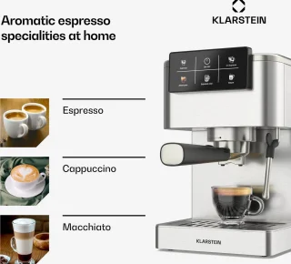 SteelPresso Touch portafiltermachine 20 bar rvs