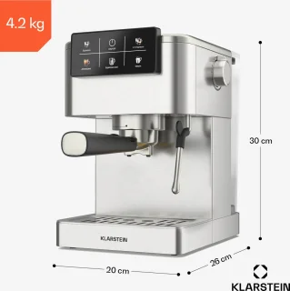 SteelPresso Touch portafiltermachine 20 bar rvs