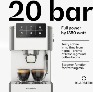 SteelPresso Touch portafiltermachine 20 bar rvs