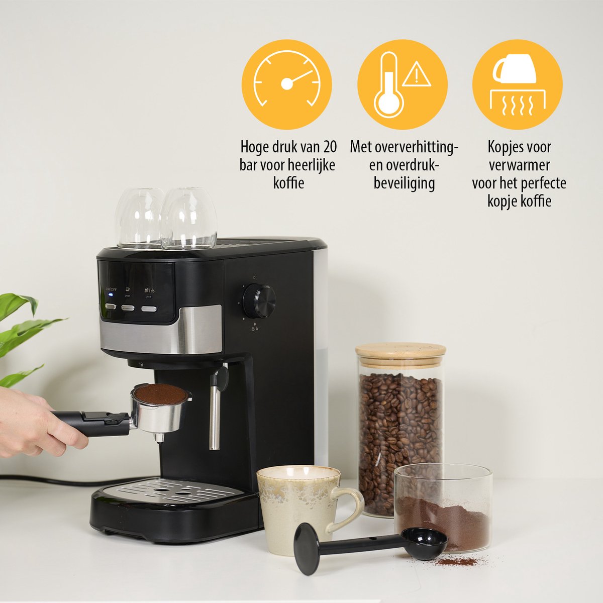 Tristar CM-2278 Espressomachine Capsules en Gemalen Koffie