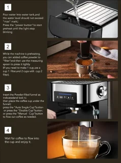Tumex Espressomachine Koffiezetapparaat 1.6L