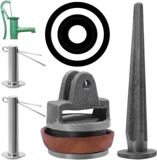 Vervangende piston voor crankpomp met leren cuff en O-ringen