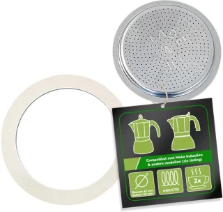 Vervangfilter en seal voor espresso koker