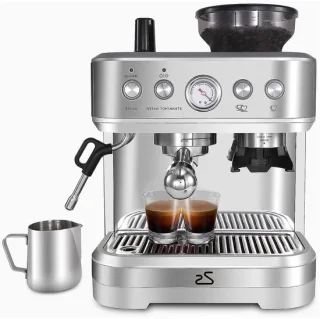 Virtubuy Espressomachine Zwart/RVS