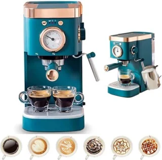 Volautomatische koffiemachine met melkopschuimer - Groen