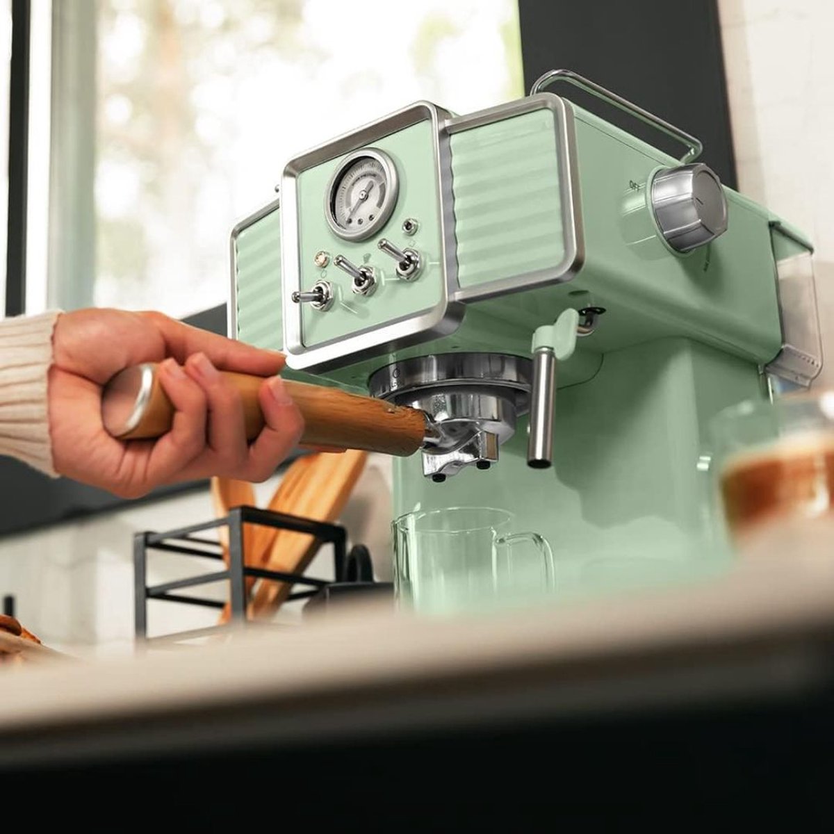 Wat vinden we goed aan de White-Label Espressomachine Groen