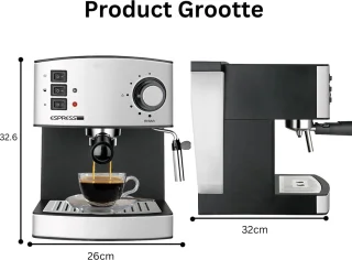 Zilveren espressomachine