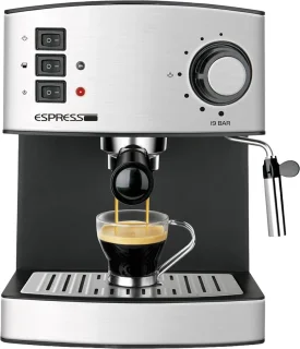 Zilveren espressomachine
