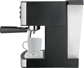 Zilveren espressomachine