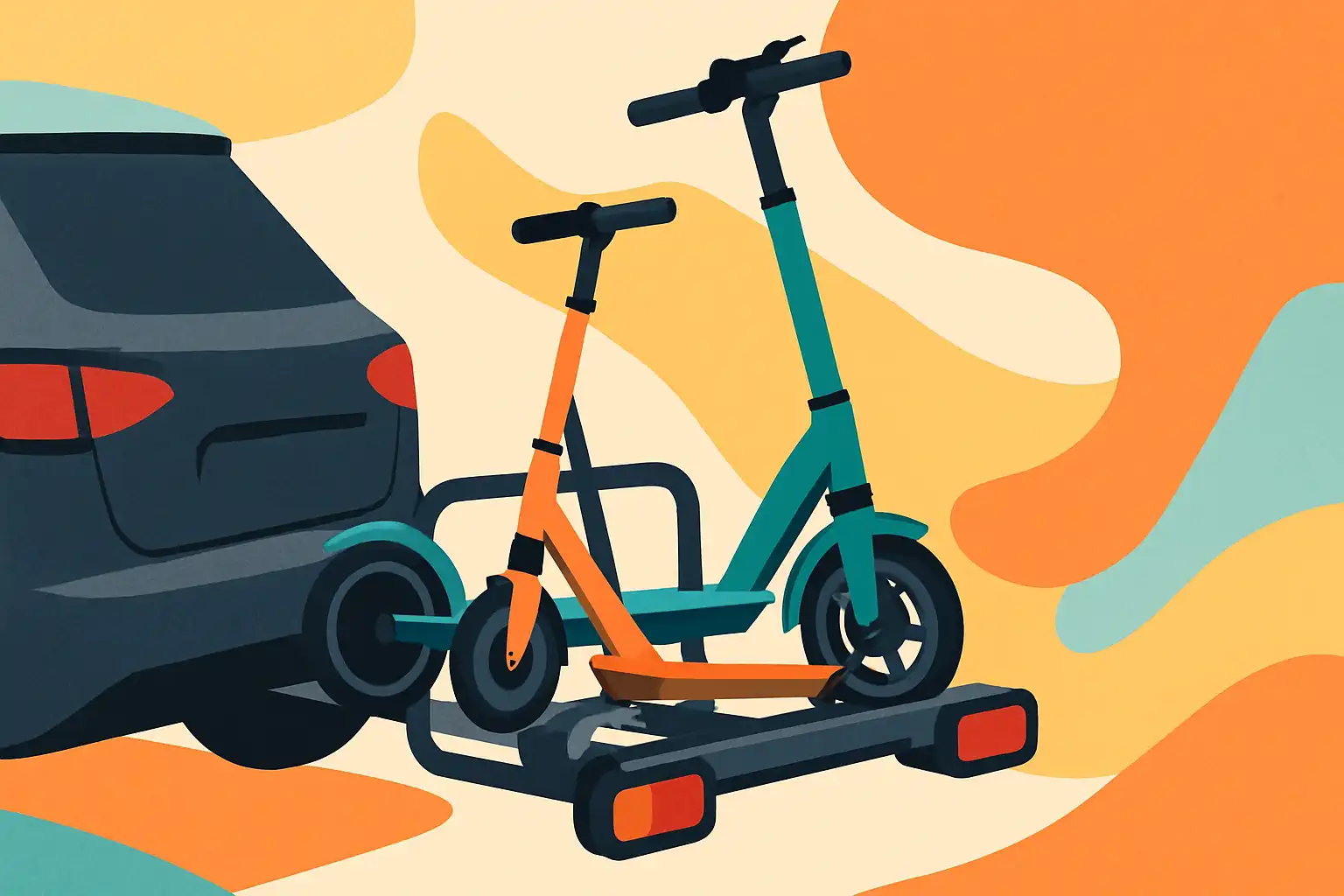 Fietsendragers en micromobiliteit: zo vervoer je e-scooters en inklapbare steps veilig
