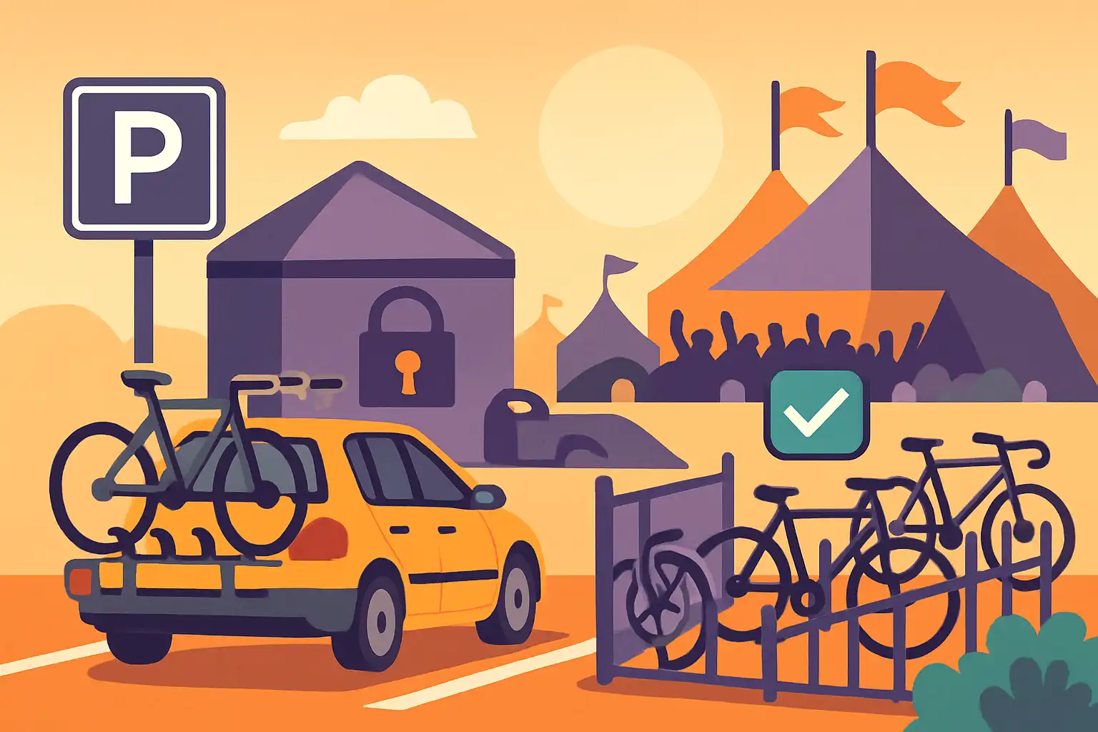 Hoe je je fietsendrager festival-proof maakt: veilig parkeren, opslag en hacks voor drukbezochte evenementen