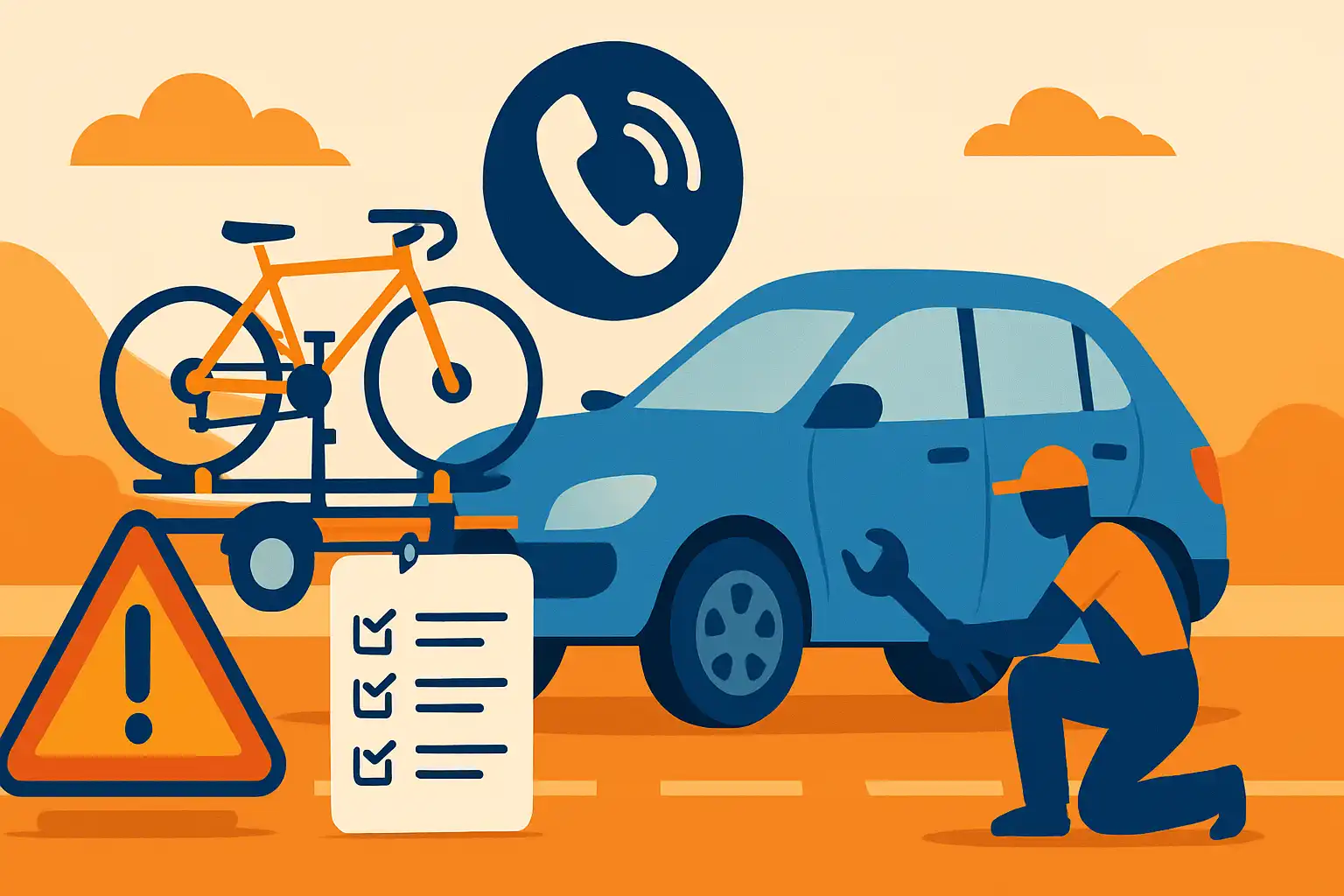 Nooit meer gestrand: de ultieme checklist voor pech onderweg met je fietsendrager