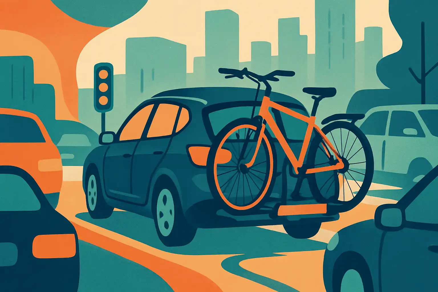 Parkeren zonder paniek: slimme strategieën om met een fietsendrager achterop door druk stadsverkeer te manoeuvreren