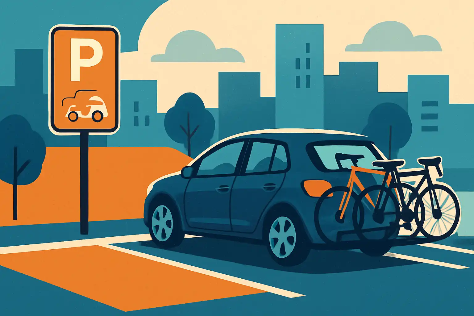 Waarom steden speciale parkeerzones voor auto's met fietsendragers zouden moeten inrichten