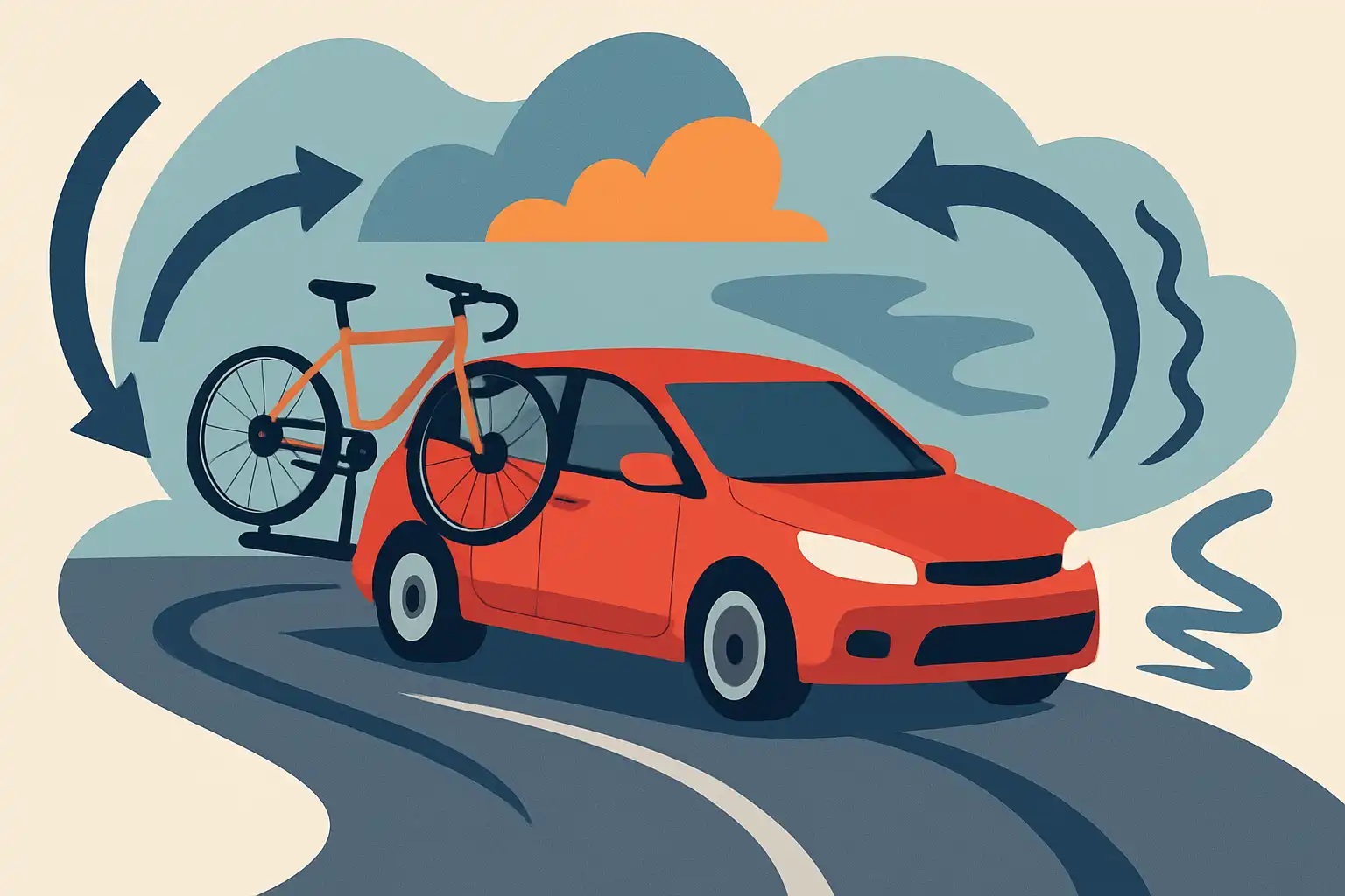 Zo beïnvloedt een fietsendrager het rijgedrag van je auto en zo blijf je veilig bij bochten en noodstops