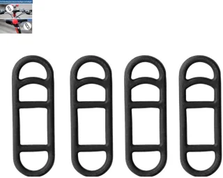 4 stuks - Fietskoplamp en achterlicht - Siliconen bandjes - Dashcam - Veilige rubberen band - Koplamp rubberen band met S-gesp - Fietslamp siliconen band - Vervanging fietslampband