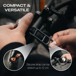 4 stuks - Fietskoplamp en achterlicht - Siliconen bandjes - Dashcam - Veilige rubberen band - Koplamp rubberen band met S-gesp - Fietslamp siliconen band - Vervanging fietslampband