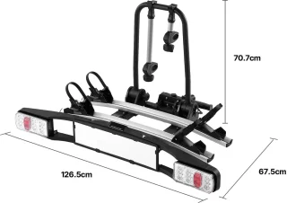 2-Fietsendrager voor 5 cm trekhaak