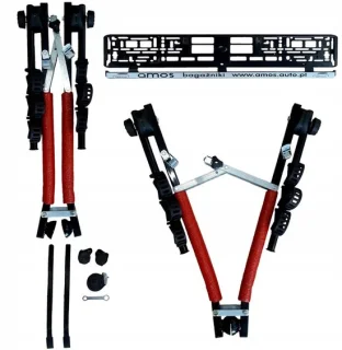 Amos trekhaakdrager 3 fietsen — licht, compact en eenvoudig