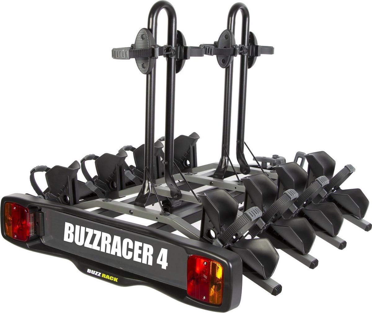 De BUZZRACER Fietsendrager 4 fietsen in één oogopslag