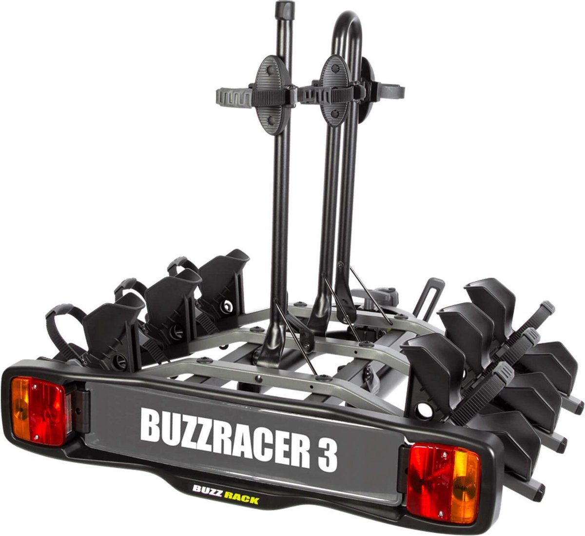De Buzzrack Buzzracer Fietsenrek 3 fietsen zwart in één oogopslag