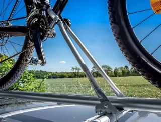 Dakfietsendrager aluminium voor 1 fiets op imperiaal - staande montage