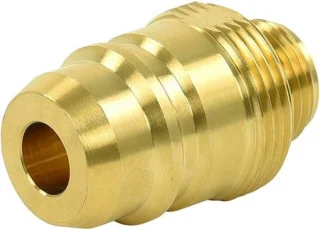 Euronozzle LPG nippel 22 mm messing goud