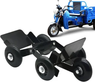 Fiets- en scooterdrager aanhanger zwart-zilver