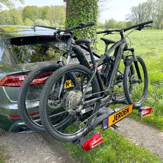 Fietsendrager voor 2 Elektrische Fietsen Op Trekhaak