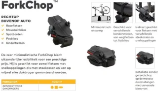 ForkChop Voorvork Fietsendrager voor Tesla Model 3 S X Y