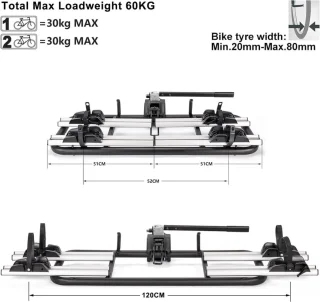 Lexium Fietsendrager 2 fietsen trekhaak elektrisch