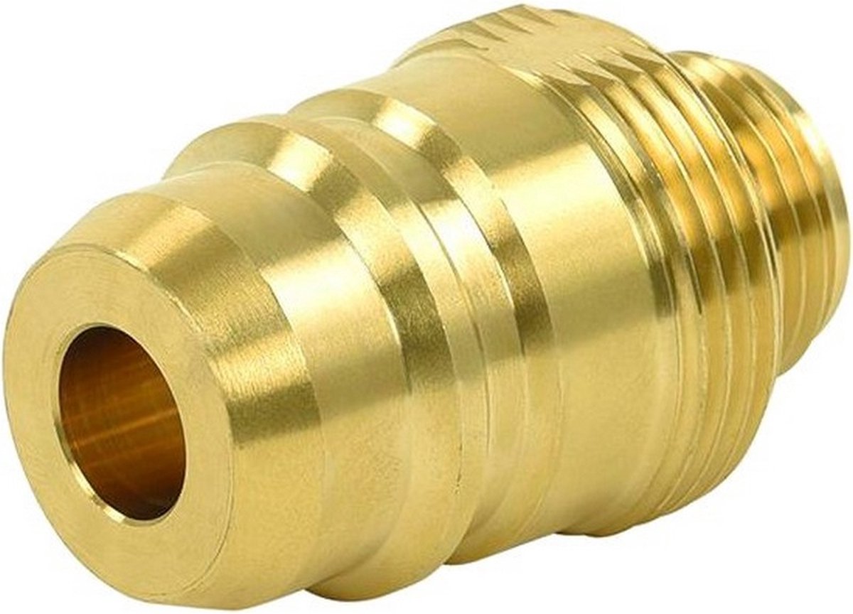 LPG Euronozzle 22 mm messing nippel goud
