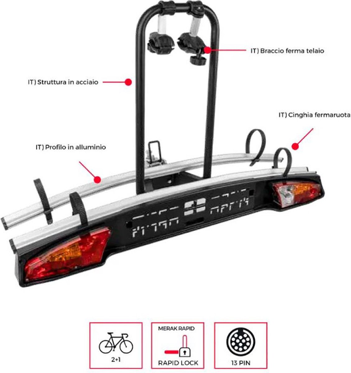 Menabo Merak Fietsendrager trekhaak
