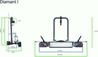 Pro User Diamant 1 Fietsendrager Aluminium/Zwart
