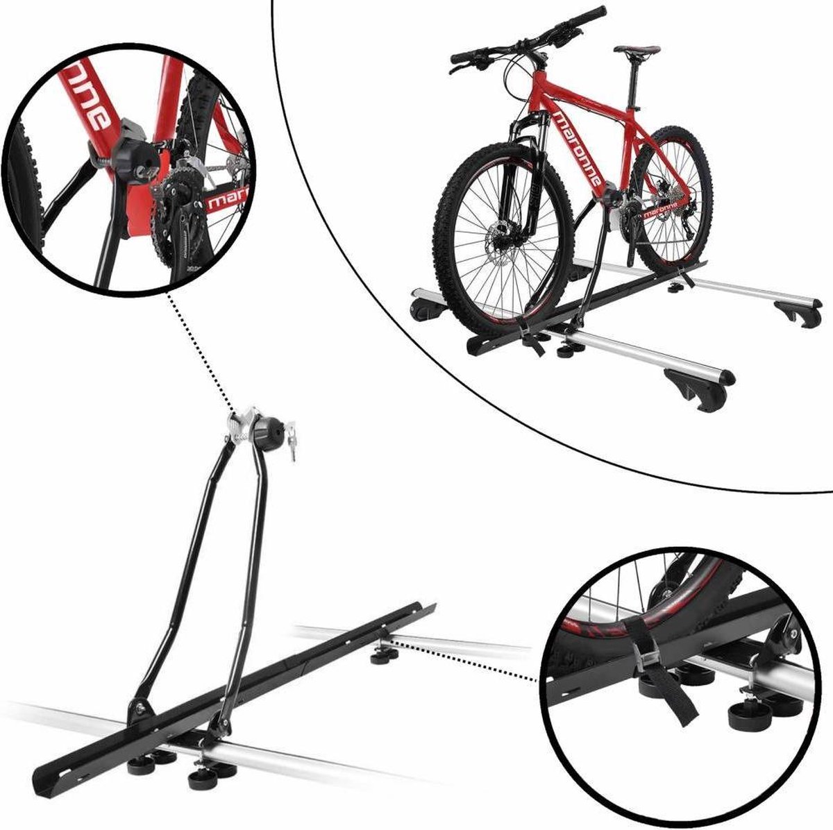 ProPlus Fietsdrager Dakmontage 1 Fiets Zwart