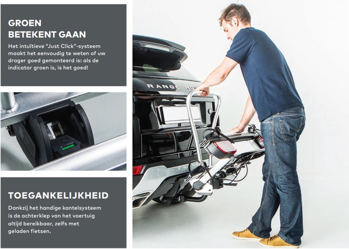 Tesla JustClick 2 Fietsendrager Achterklep Model 3 S X Y