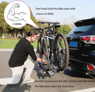 Trekhaakfietsendrager voor 2 fietsen